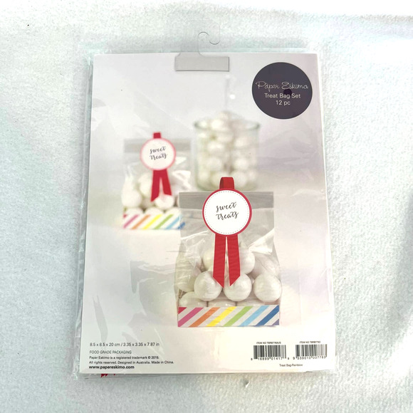 PAPER ESKIMO TREAT BAG SET 12 PC NEW MULTICOLOR - Picture 2 of 4